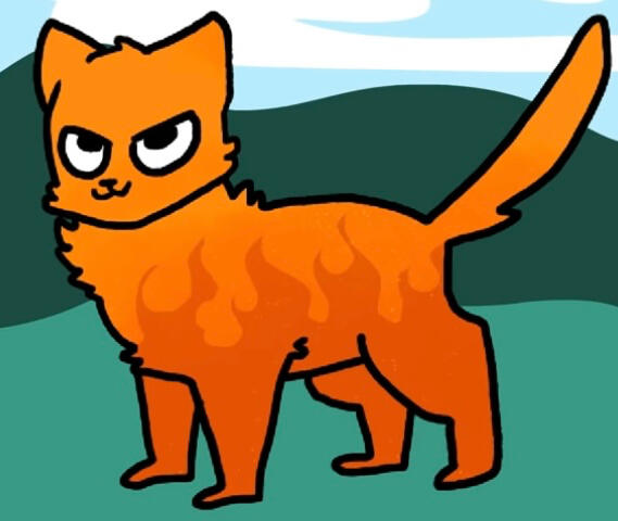 Firestar from Warrior Cats, art by Moonkitti.